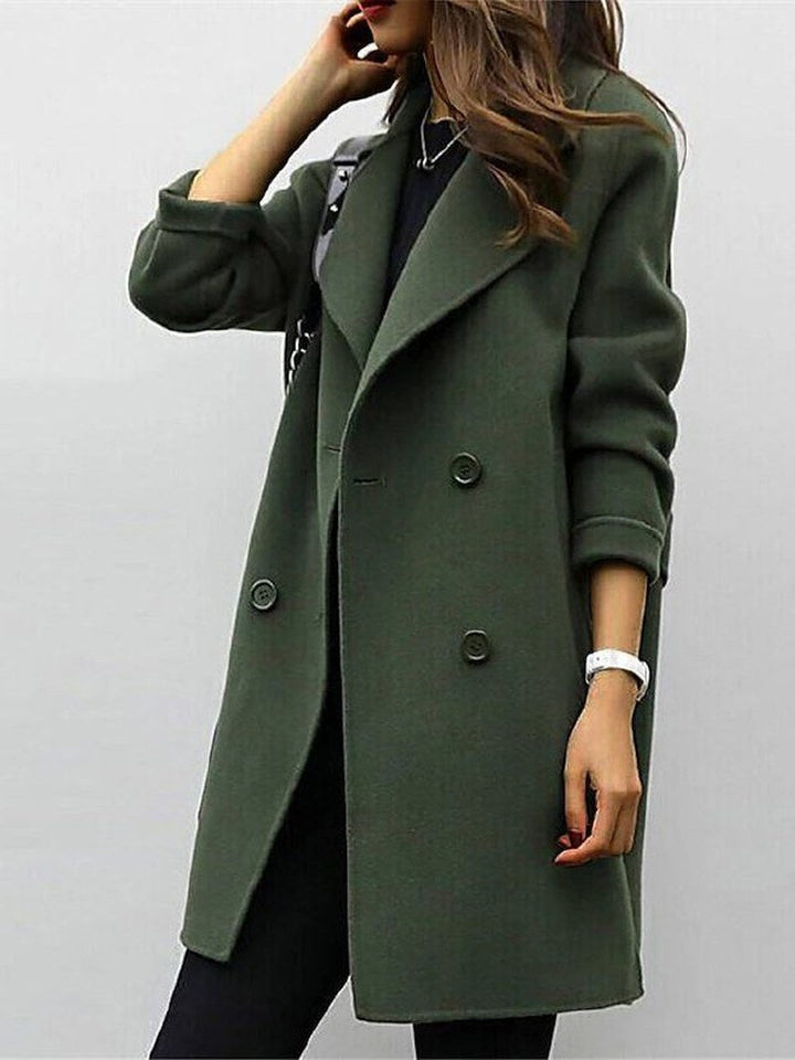 Melissa - Iconic wool trench coat in army green