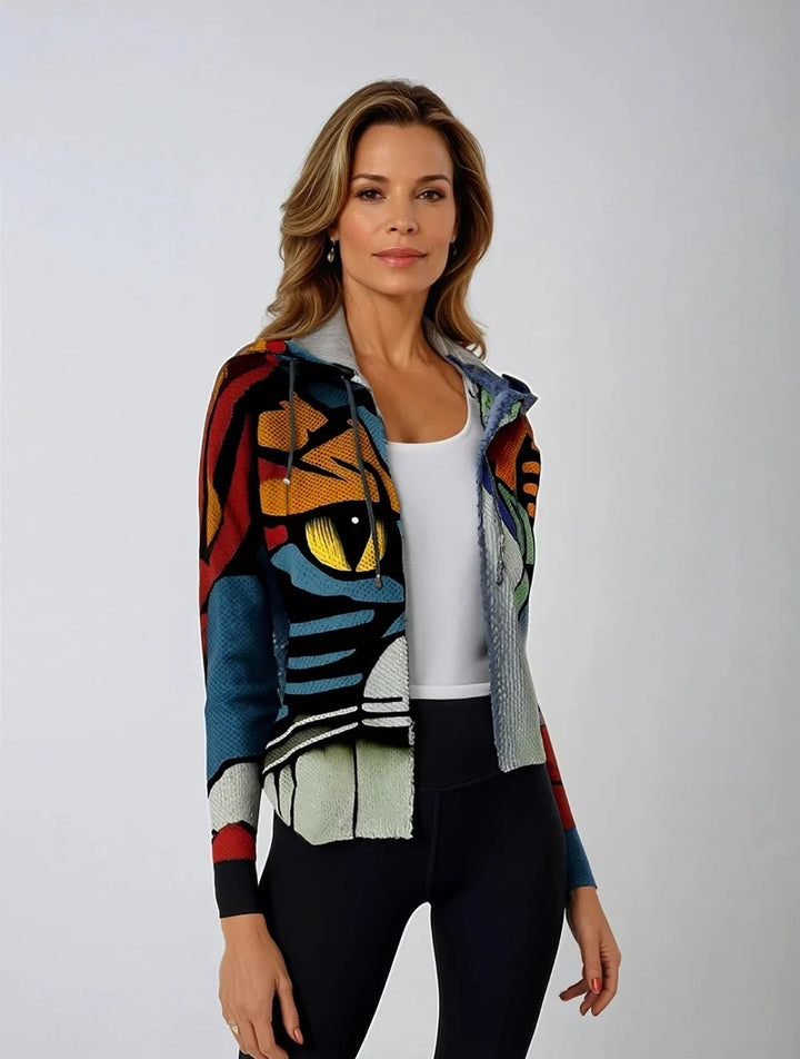 Zia - Artistic printed jacket for bold looks