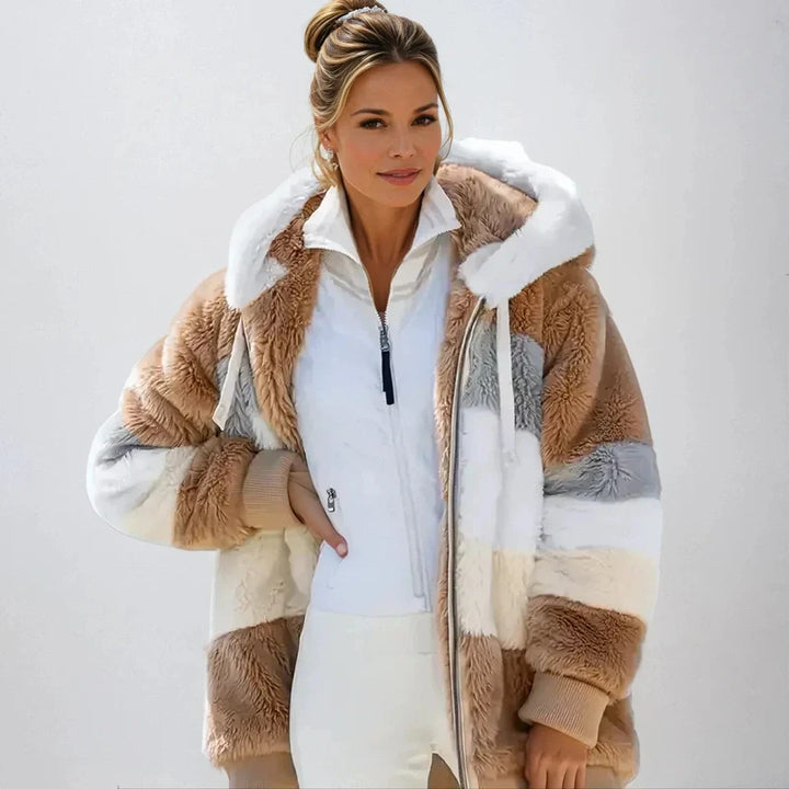 Sophie - Elegant autumn cardigan with soft fleece warmth