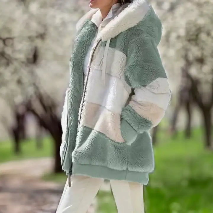 Sophie - Elegant autumn cardigan with soft fleece warmth