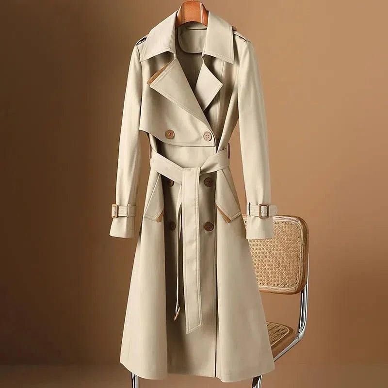 Noor - Long Double Breasted Windbreaker