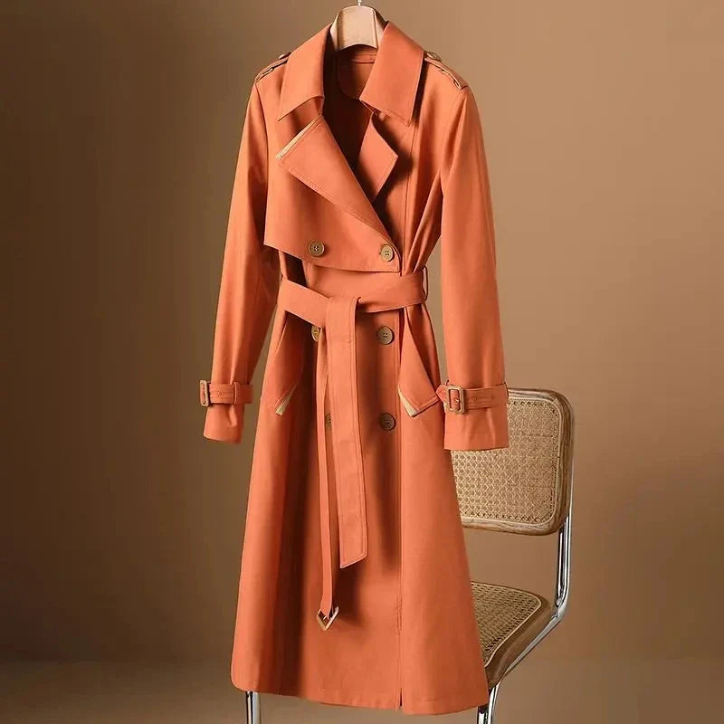 Noor - Long Double Breasted Windbreaker