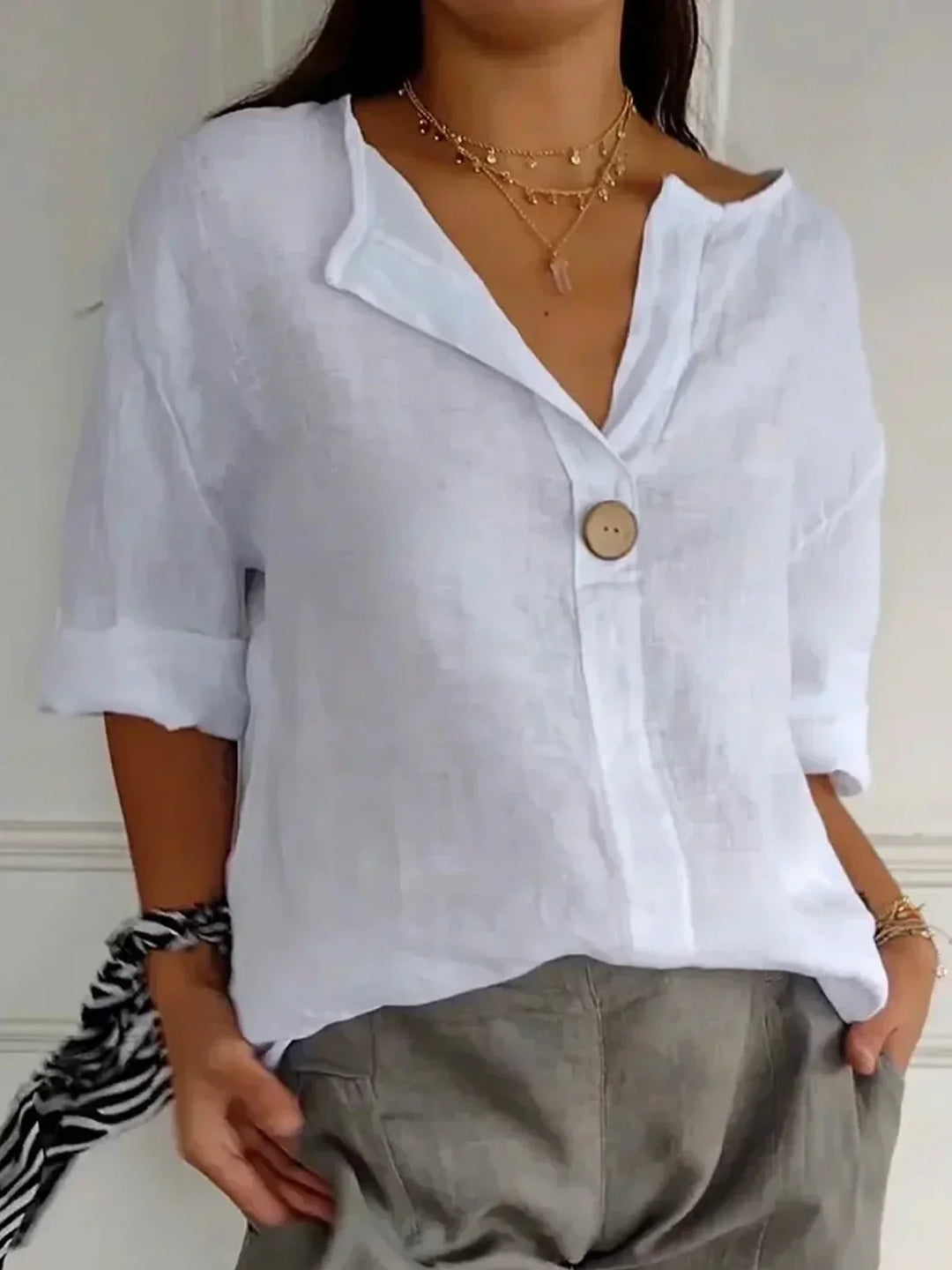 Naomi™ - Casual V-neck Blouse