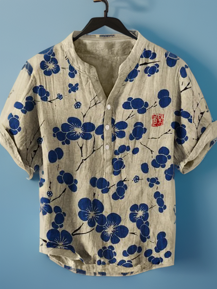 Lina | Japanese blouse with cherry flowers