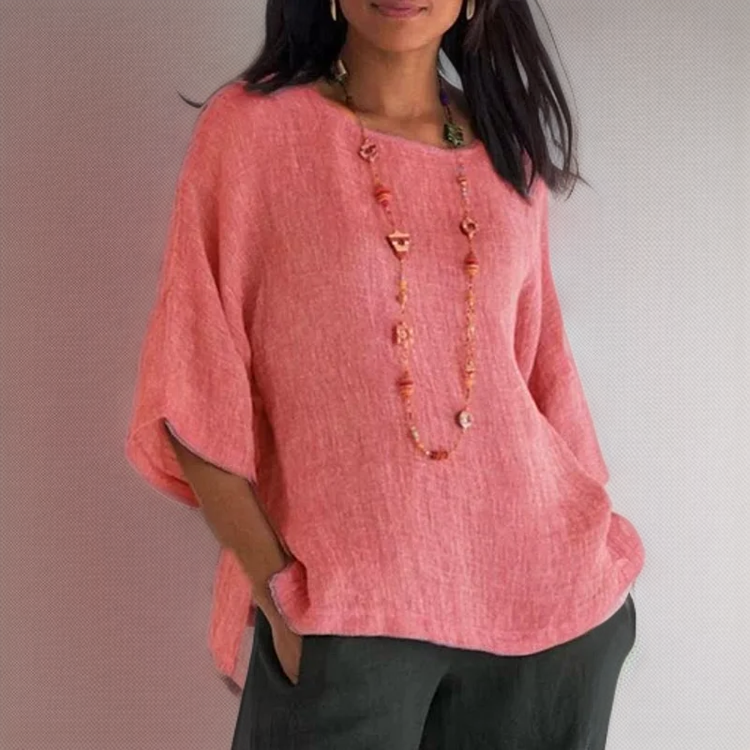 Marian | T-shirt with 3/4 sleeves and round neckline