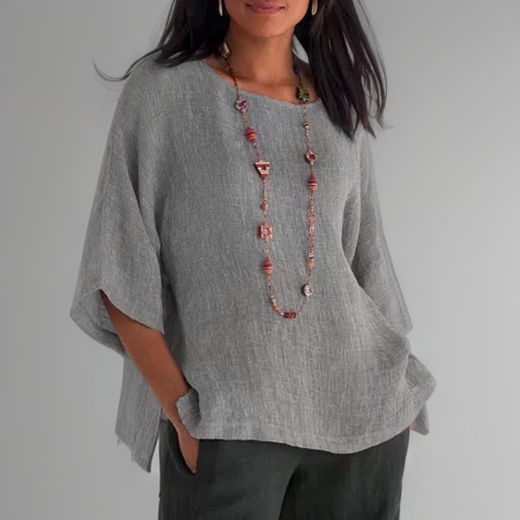 Marian | T-shirt with 3/4 sleeves and round neckline