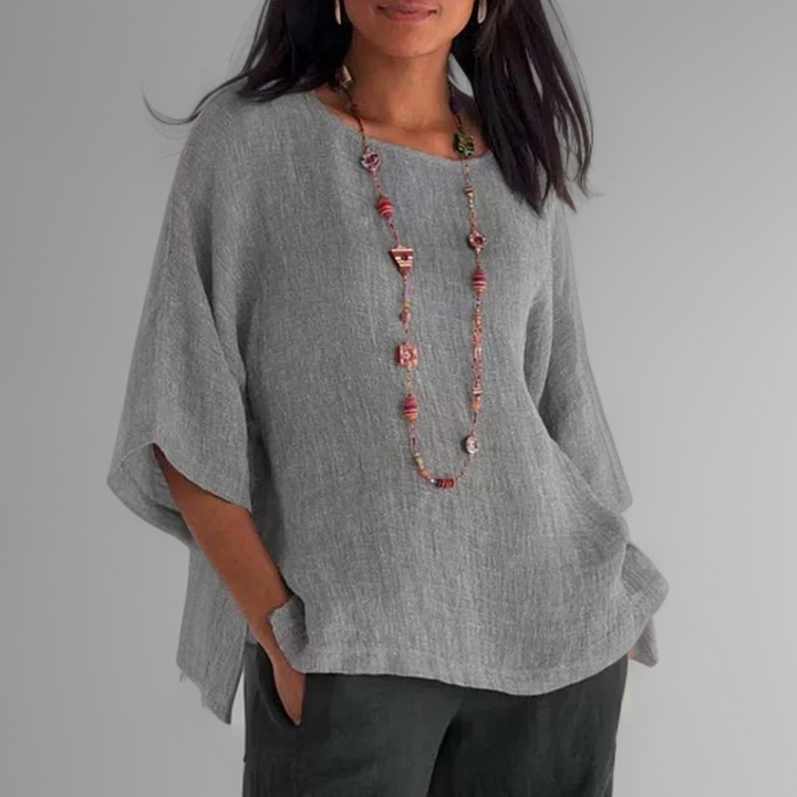 Marian | T-shirt with 3/4 sleeves and round neckline