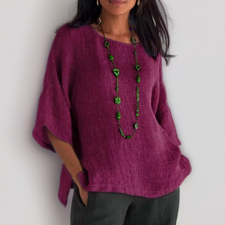 Marian | T-shirt with 3/4 sleeves and round neckline