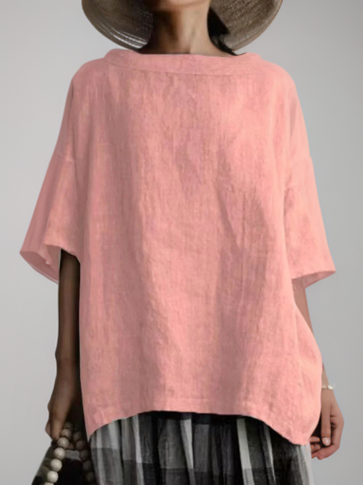 Viktoria┃Vintage oversized tunic with boat neckline