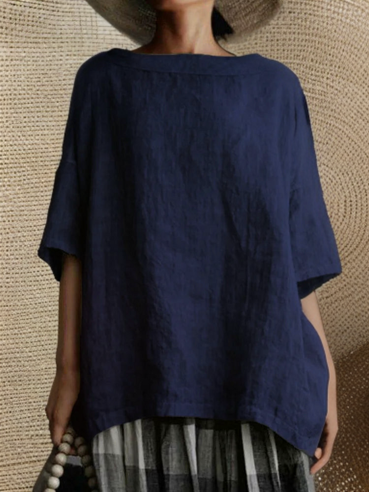 Viktoria┃Vintage oversized tunic with boat neckline