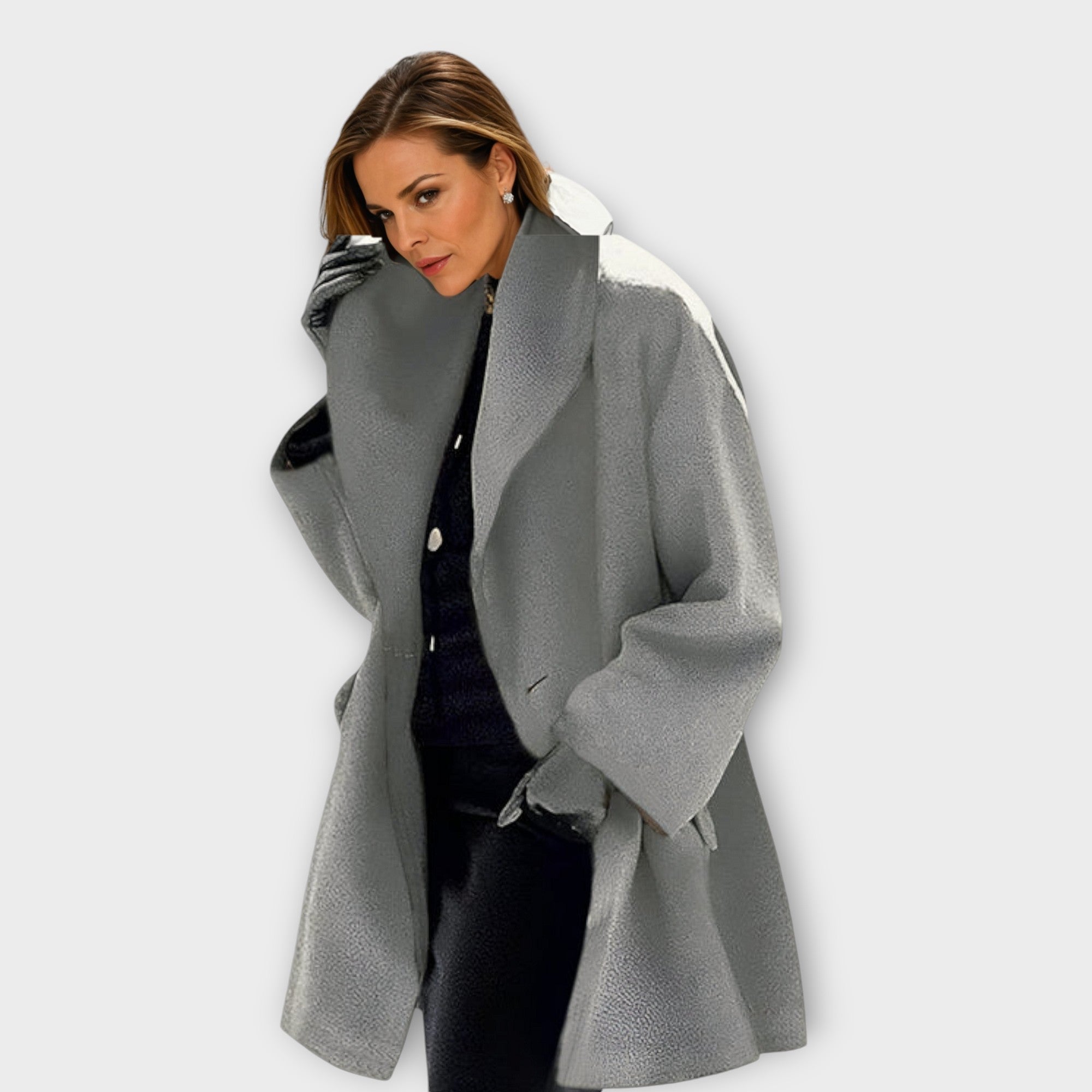 ジャケット・アウター epine Volume Wool Tailored Coat Gray Grey Coat (3128513) | Inwear