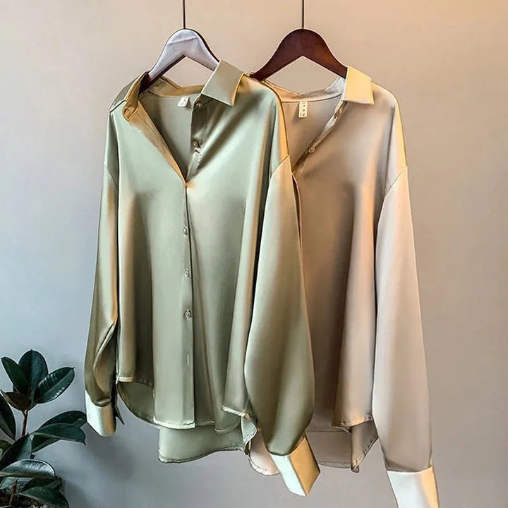 Elara™ | Women's Satin Shirt